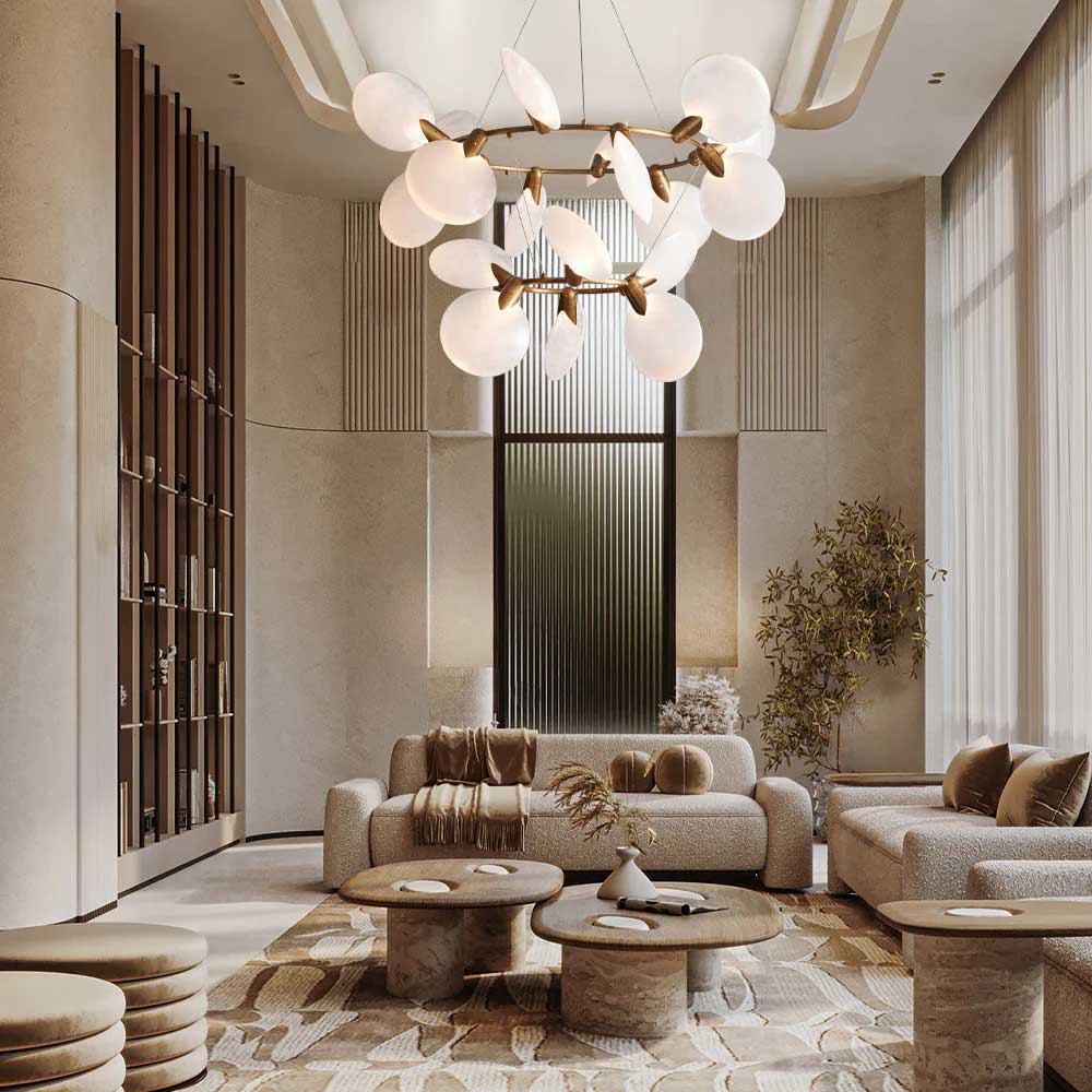 KL Lylia 2-Tiered Halo Chandelier