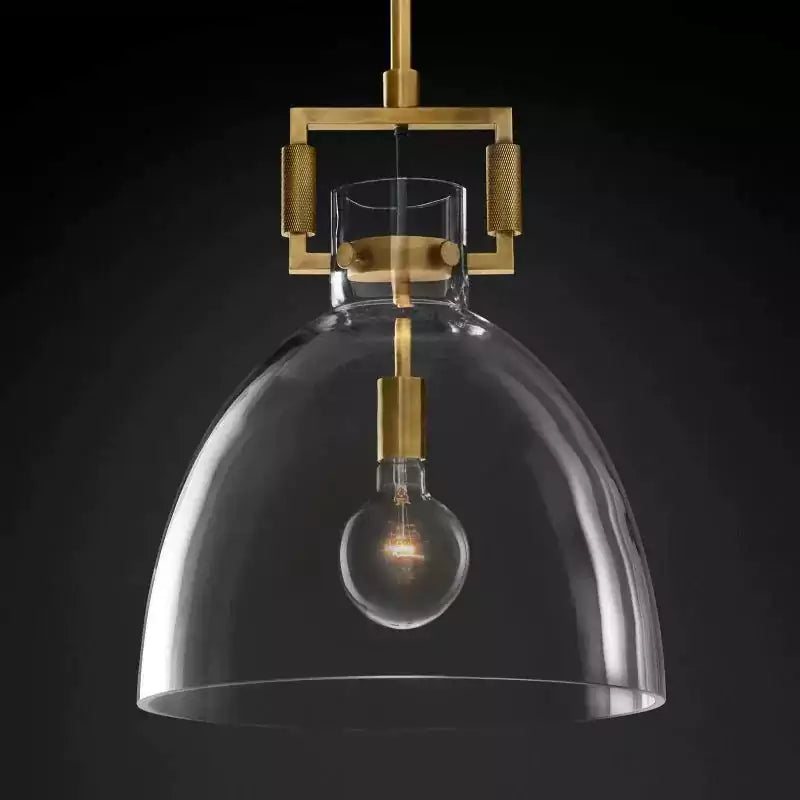 KL Machine Glass Cloche Pendant Light