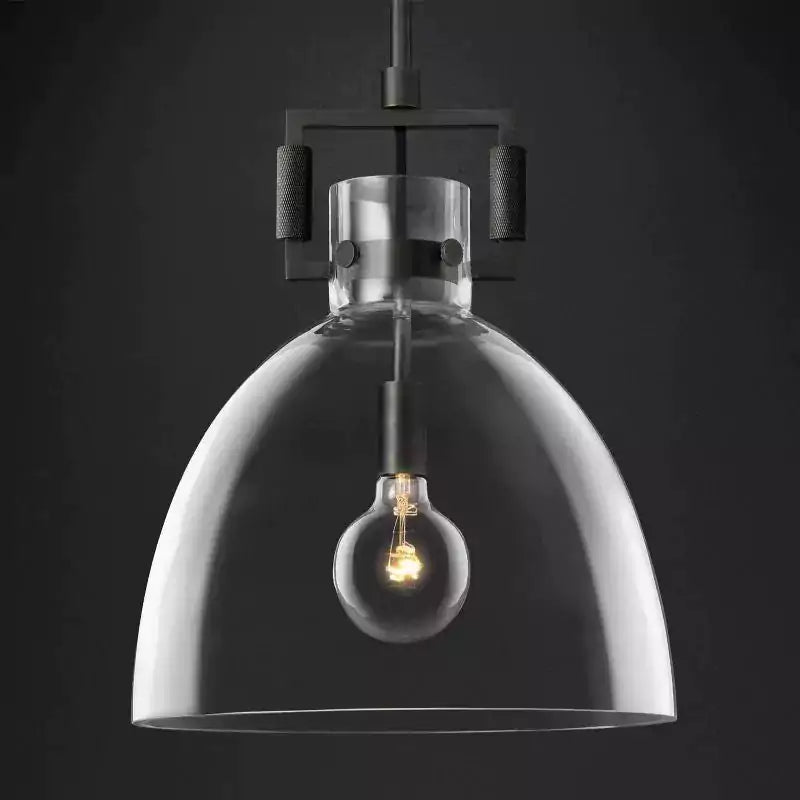 KL Machine Glass Cloche Pendant Light