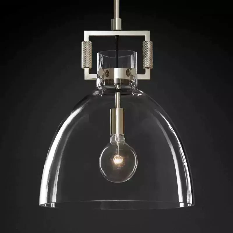 KL Machine Glass Cloche Pendant Light