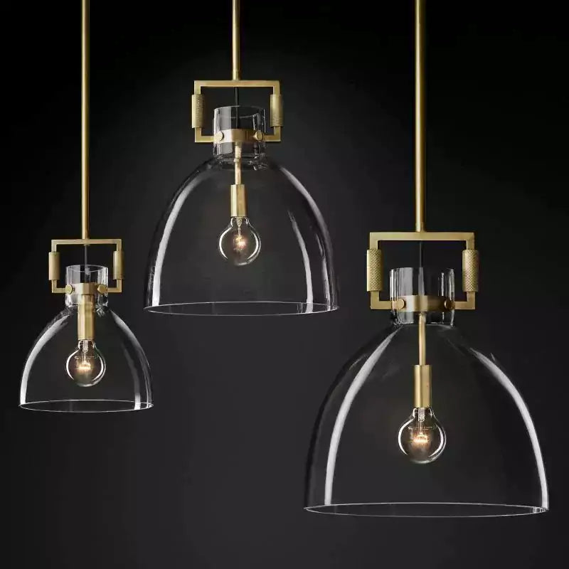 KL Machine Glass Cloche Pendant Light