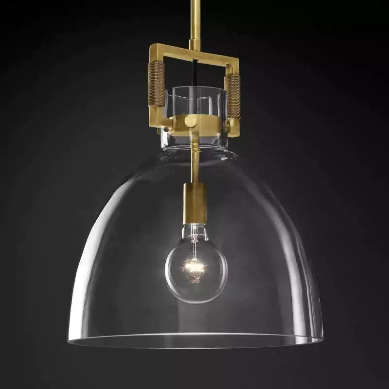 KL Machine Glass Cloche Pendant Light