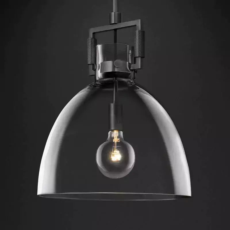 KL Machine Glass Cloche Pendant Light