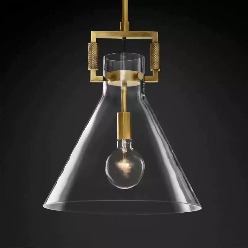 KL Machine Glass Funnel Pendant Light