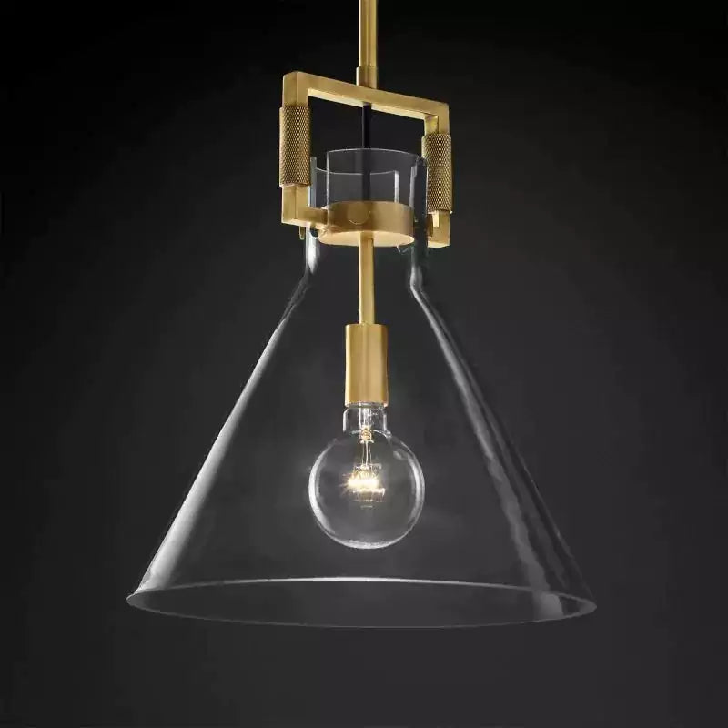 KL Machine Glass Funnel Pendant Light