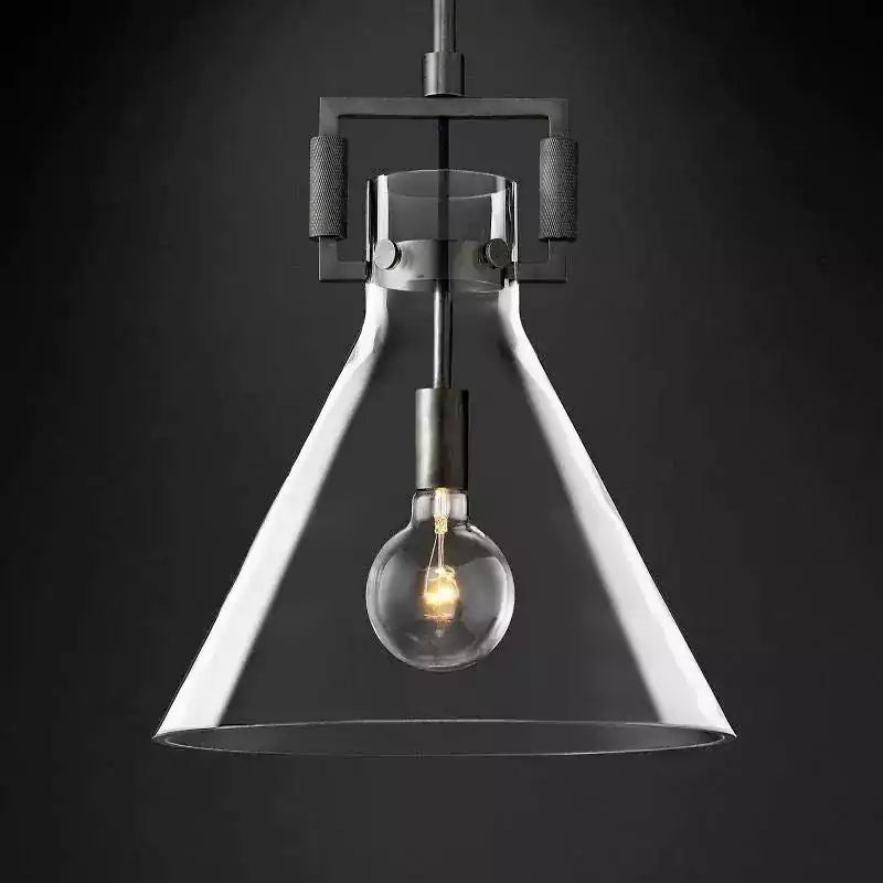 KL Machine Glass Funnel Pendant Light