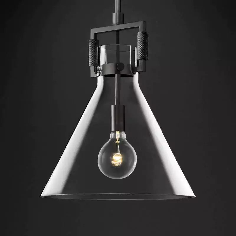 KL Machine Glass Funnel Pendant Light