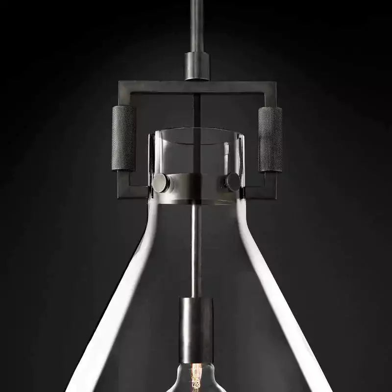 KL Machine Glass Funnel Pendant Light