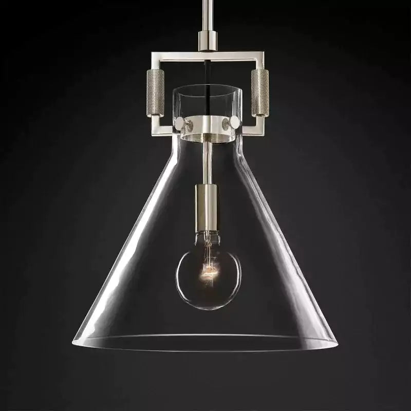 KL Machine Glass Funnel Pendant Light