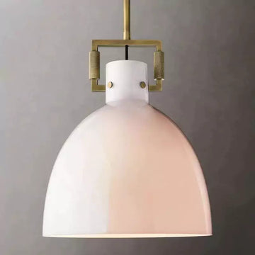 Machinista Milk Glass Cloche Pendant