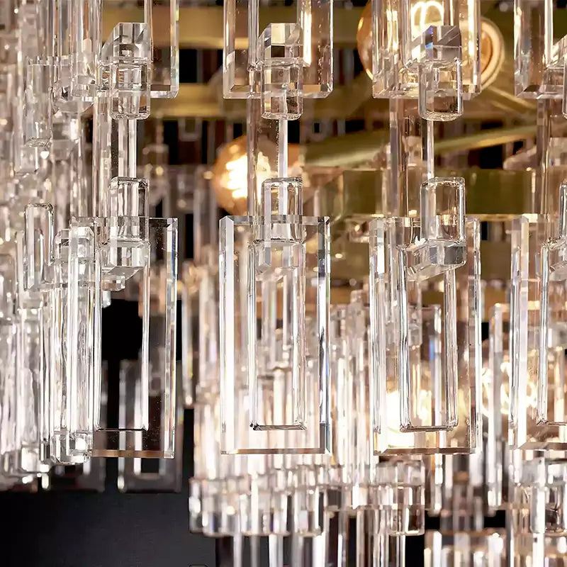 KL Marigno Tiered Rectangular Chandelier 72"