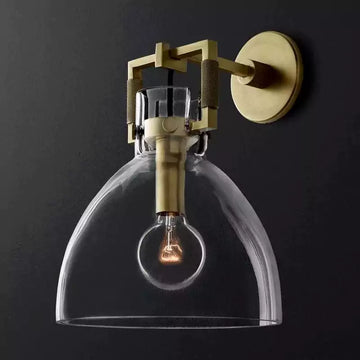 KL Machine Glass Cloche Wall Sconce 10"