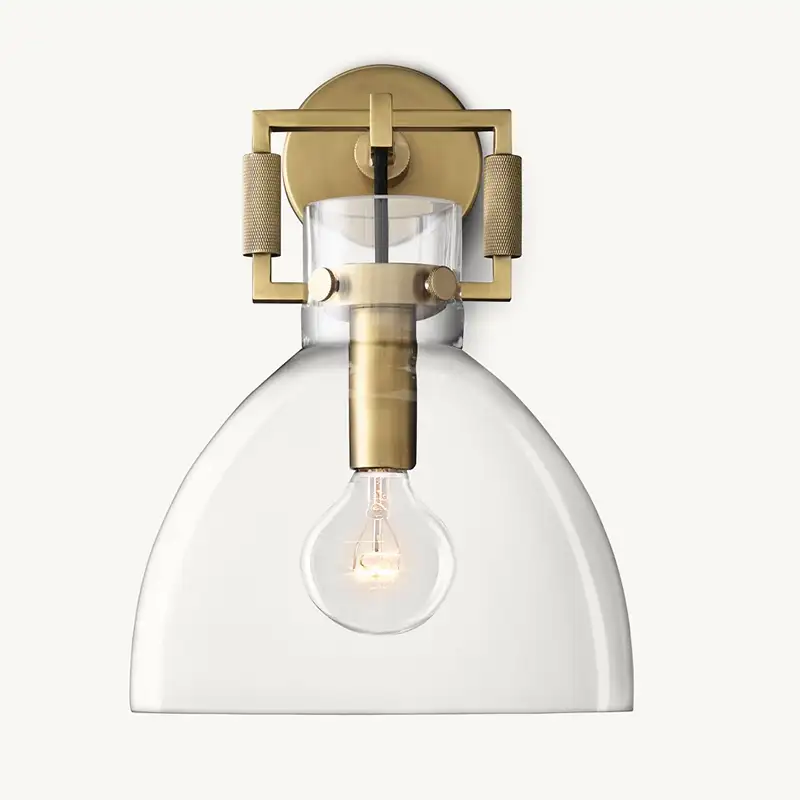 KL Machine Glass Cloche Wall Sconce 10"