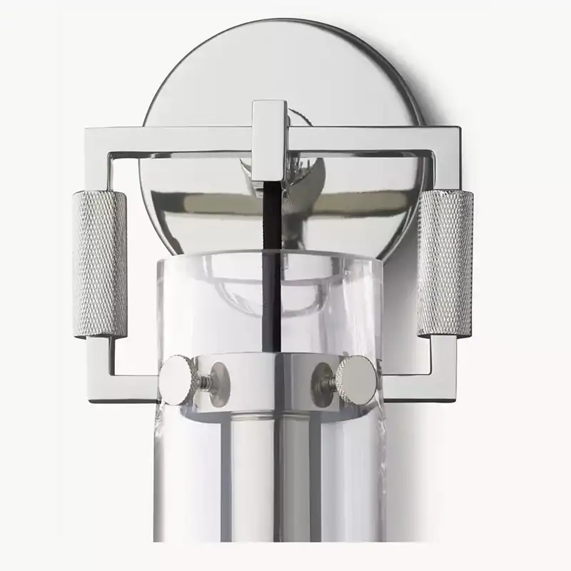 KL Machine Glass Cylinder Wall Sconce 12"