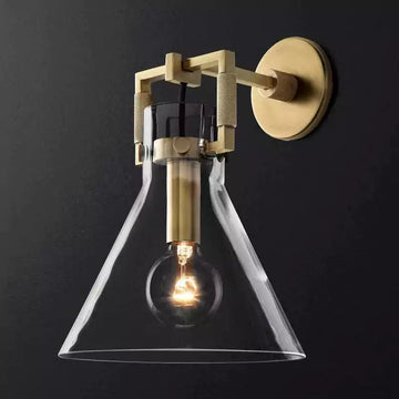 KL Machine Glass Funnel Wall Sconce