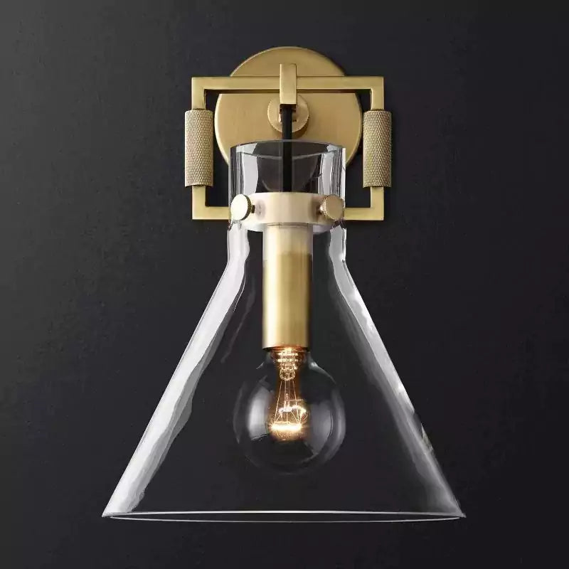 KL Machine Glass Funnel Wall Sconce
