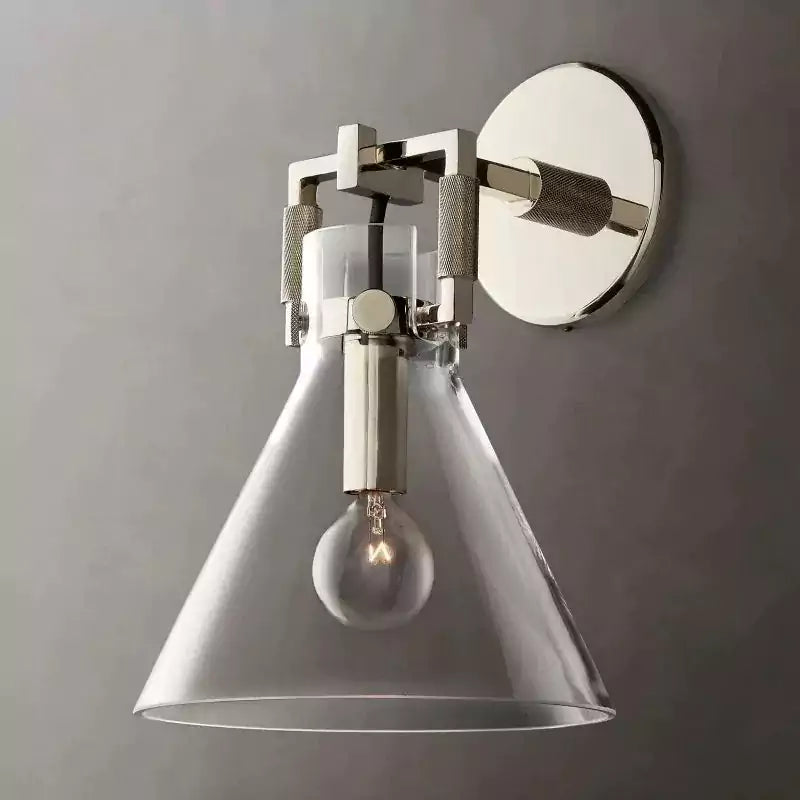 KL Machine Glass Funnel Wall Sconce
