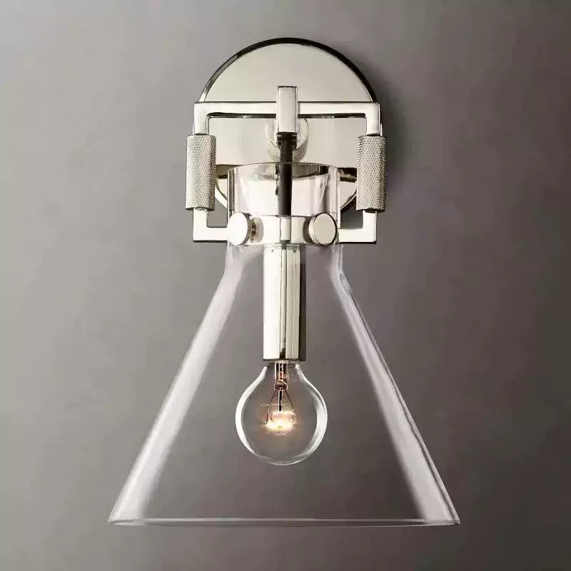 KL Machine Glass Funnel Wall Sconce