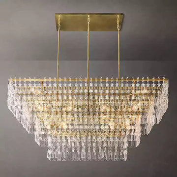 KL Marigno Tiered Rectangular Chandelier 72"