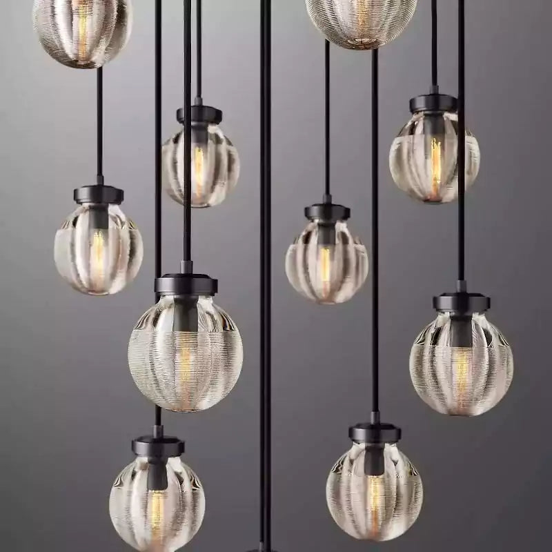 KL Pearls Spherical Round Chandelier 22"