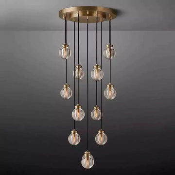 KL Pearls Spherical Round Chandelier 22"