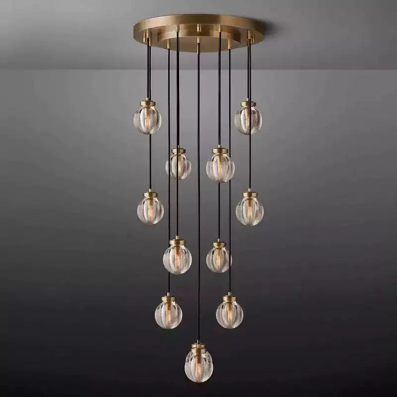 KL Pearls Spherical Round Chandelier 22"