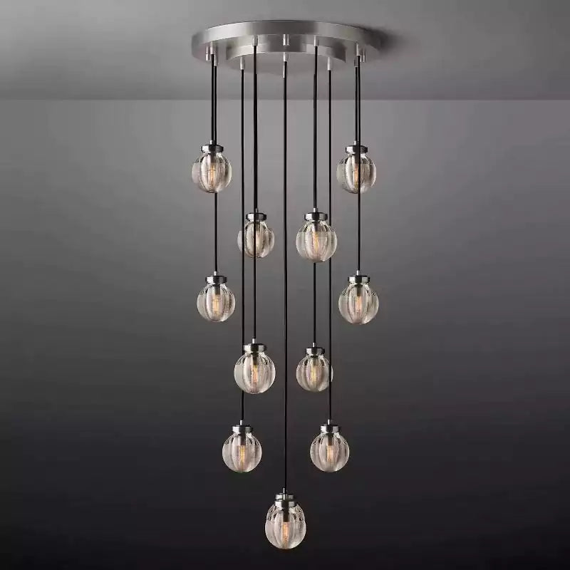 KL Pearls Spherical Round Chandelier 22"