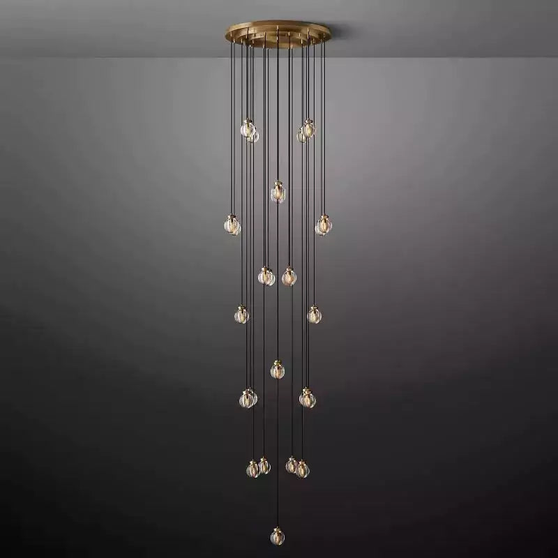 KL Pearls Spherical Round Chandelier 38"
