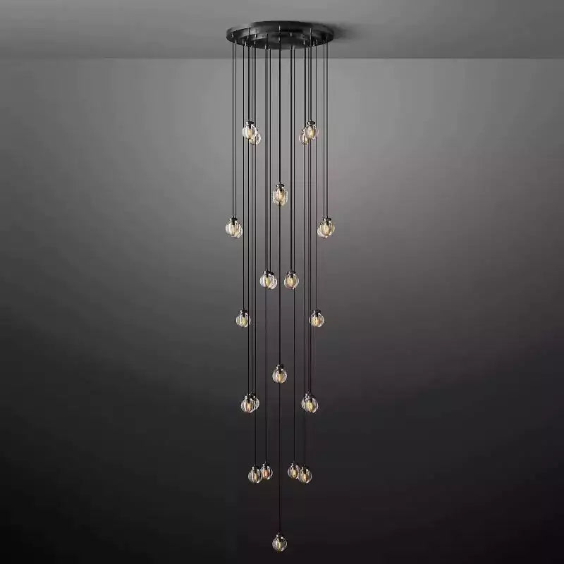 KL Pearls Spherical Round Chandelier 38"