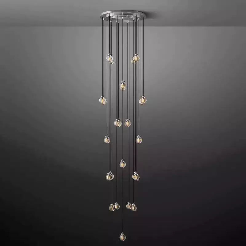 KL Pearls Spherical Round Chandelier 38"