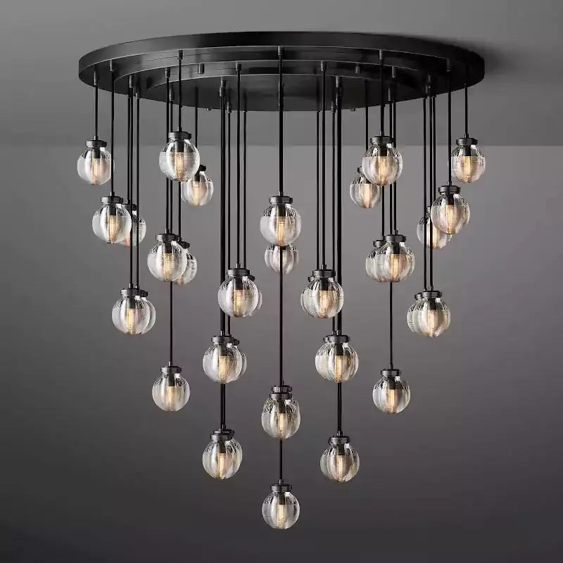 KL Pearls Spherical Round Chandelier 48"