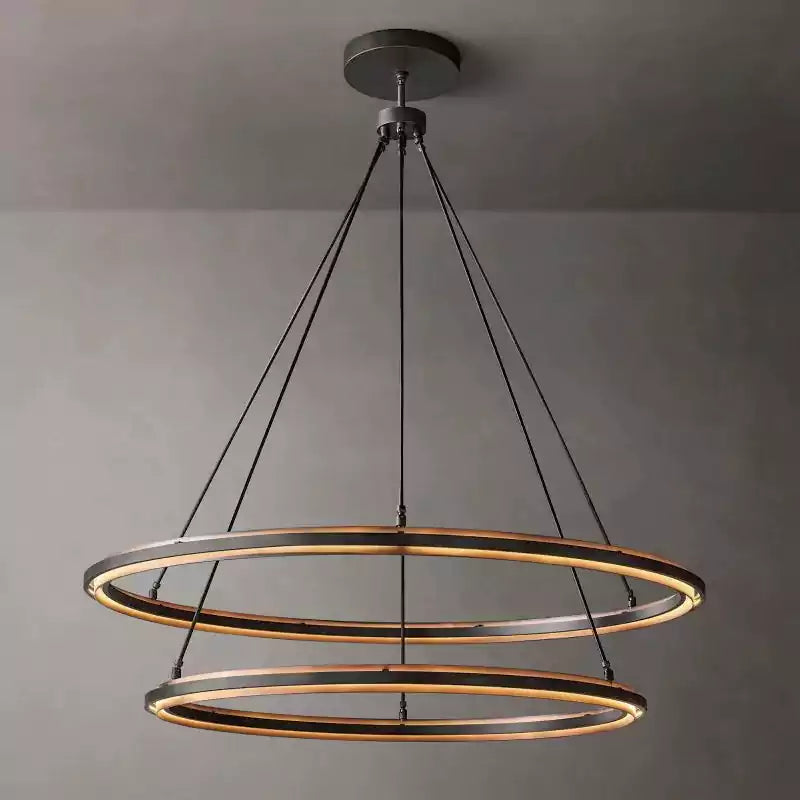 KL Peral Two-Tier Round Chandelier 60"