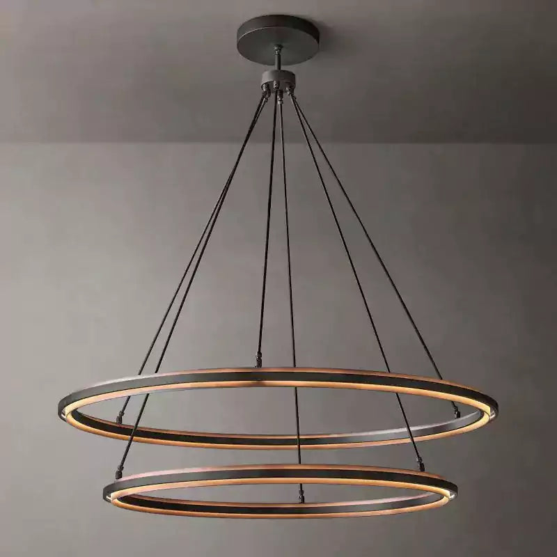KL Peral Two-Tier Round Chandelier 60"