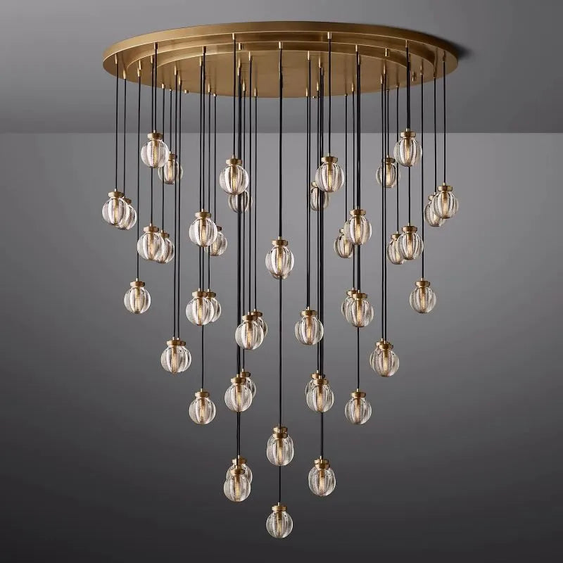 KL Pearls Spherical Round Chandelier 60"