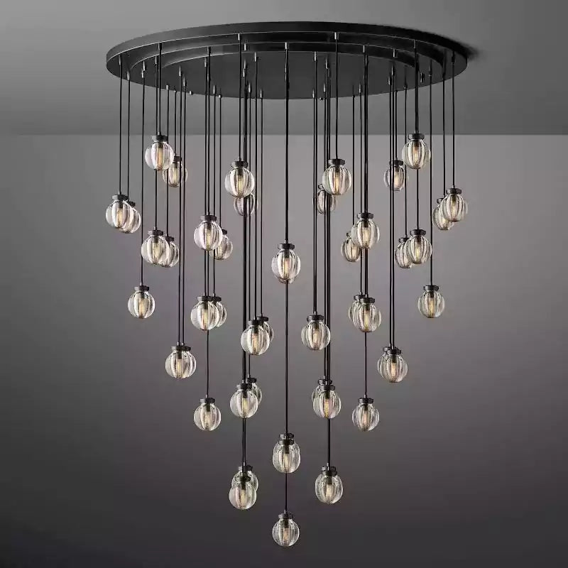 KL Pearls Spherical Round Chandelier 60"