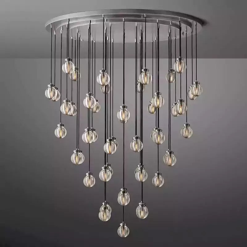 KL Pearls Spherical Round Chandelier 60"