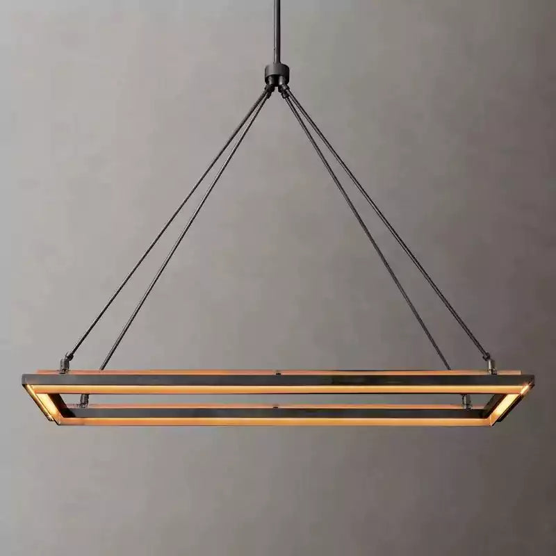 KL Peral Rectangular Chandelier 48"