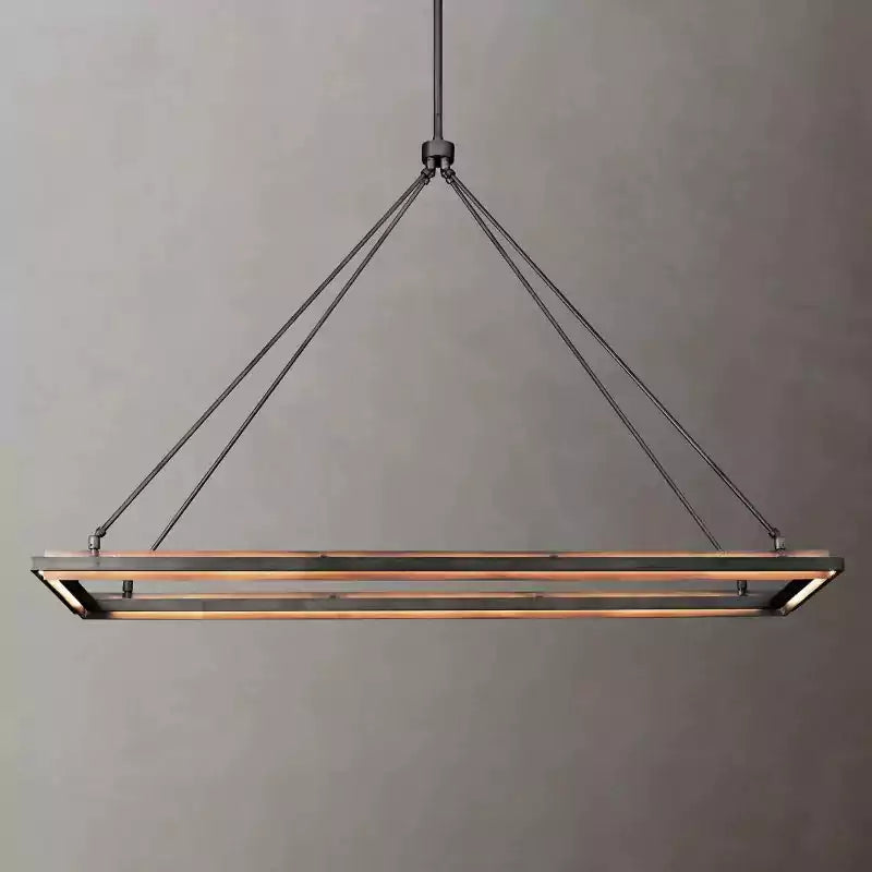 KL Peral Rectangular Chandelier 62"