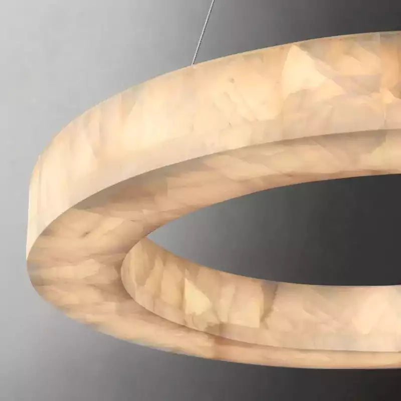 KL Rivaga Alabaster Round Chandelier 31"