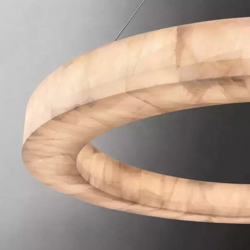 KL Rivaga Alabaster Round Chandelier 31"