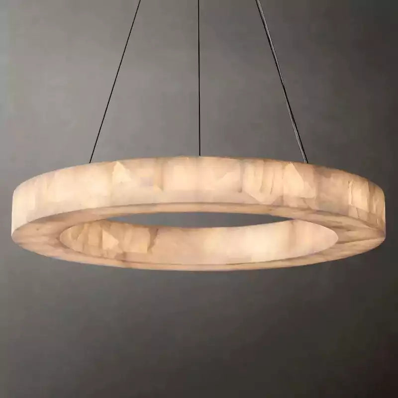 KL Rivaga Alabaster Round Chandelier 31"