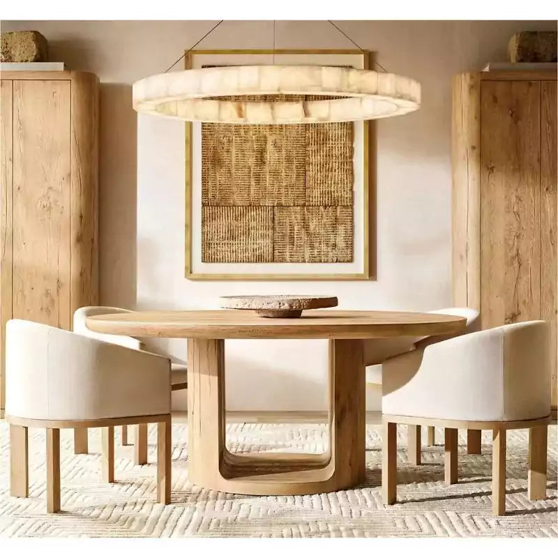 KL Rivaga Alabaster Round Chandelier 31"