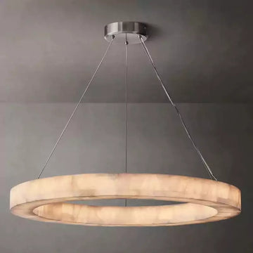 KL Rivaga Alabaster Round Chandelier 40"