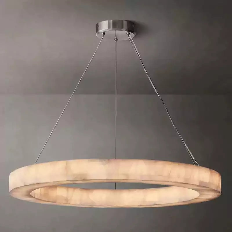 KL Rivaga Alabaster Round Chandelier 40"