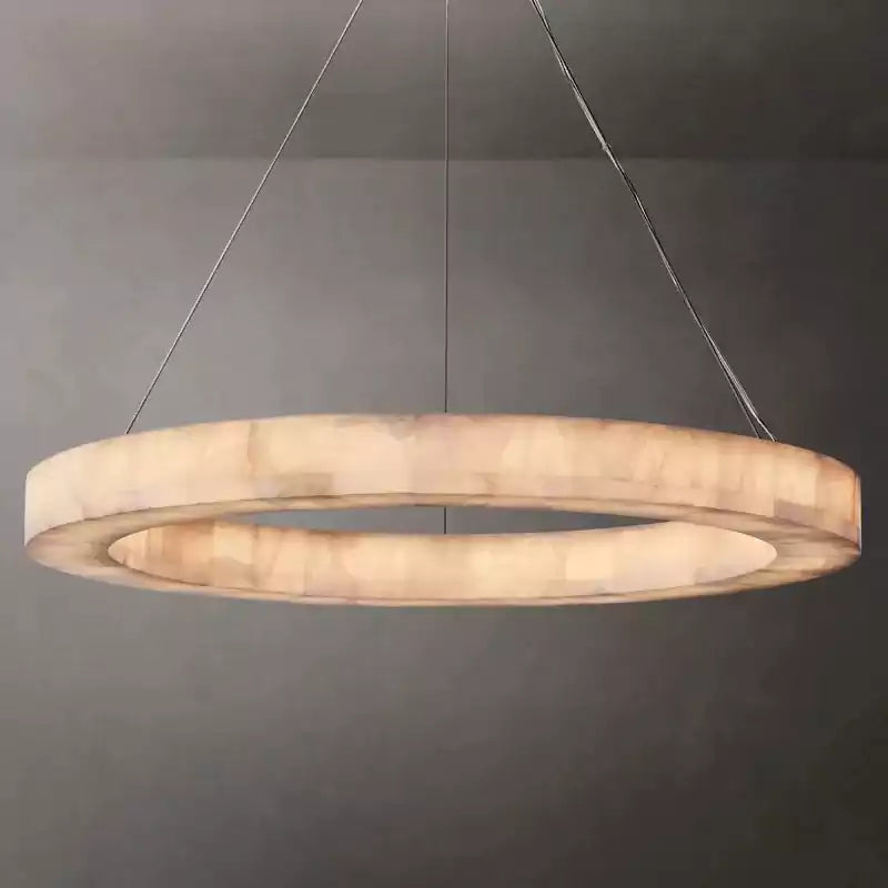 KL Rivaga Alabaster Round Chandelier 40"