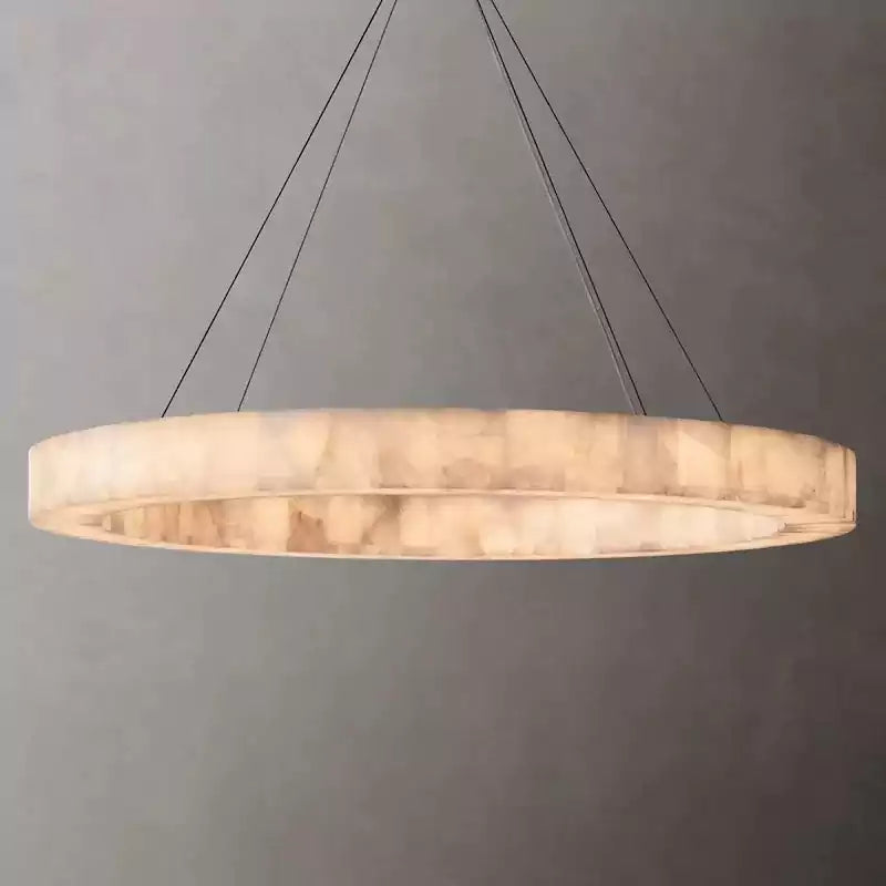 KL Rivaga Alabaster Round Chandelier 40"