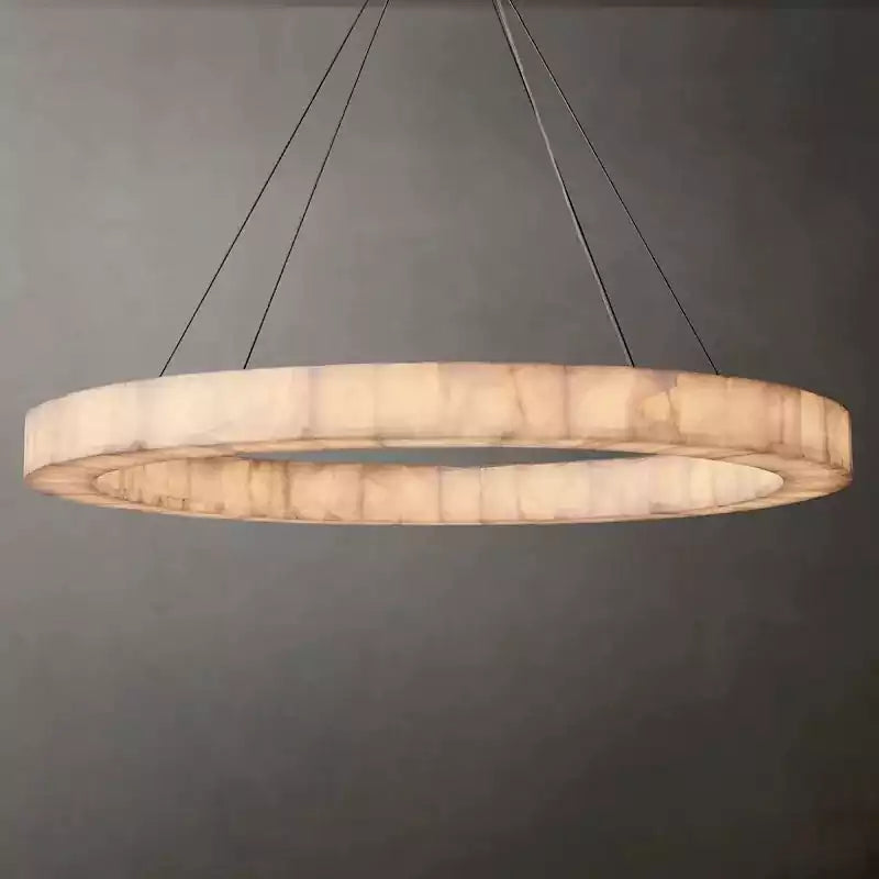 KL Rivaga Alabaster Round Chandelier 40"