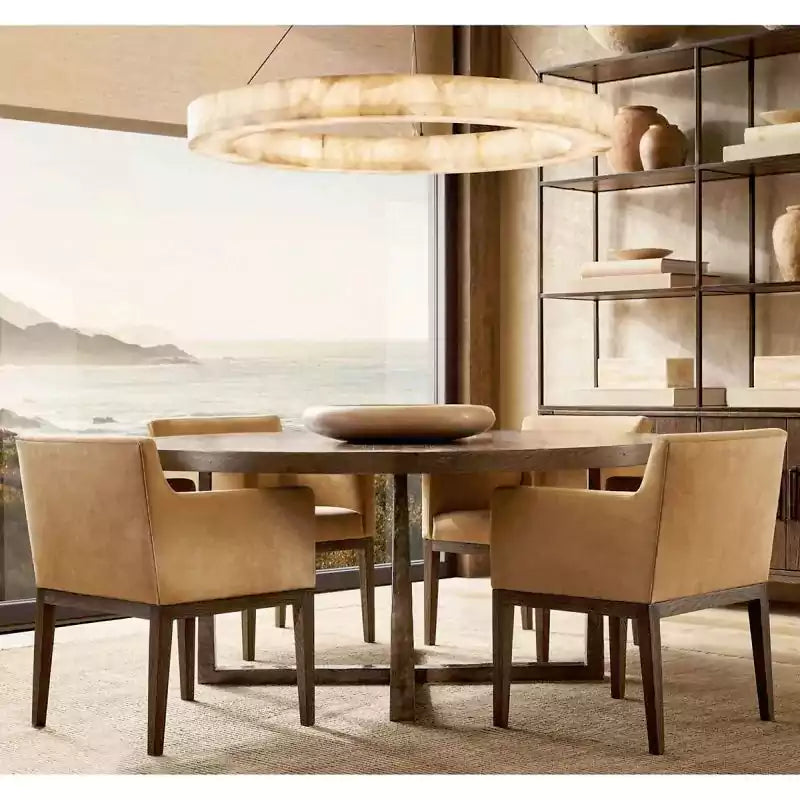 KL Rivaga Alabaster Round Chandelier 31"