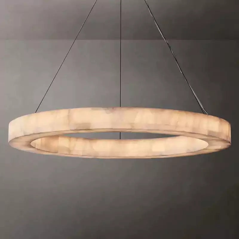 KL Rivaga Alabaster Round Chandelier 60"