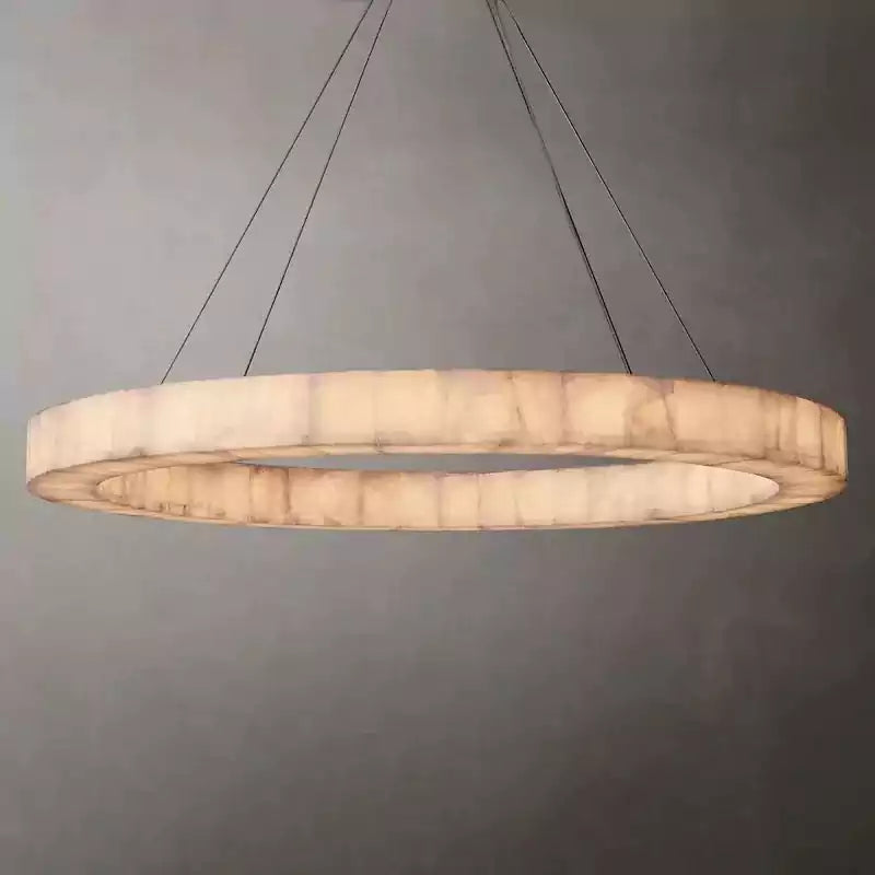 KL Rivaga Alabaster Round Chandelier 60"